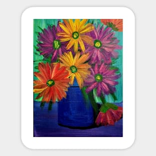 Multiple colorful of lily's flowers Sticker